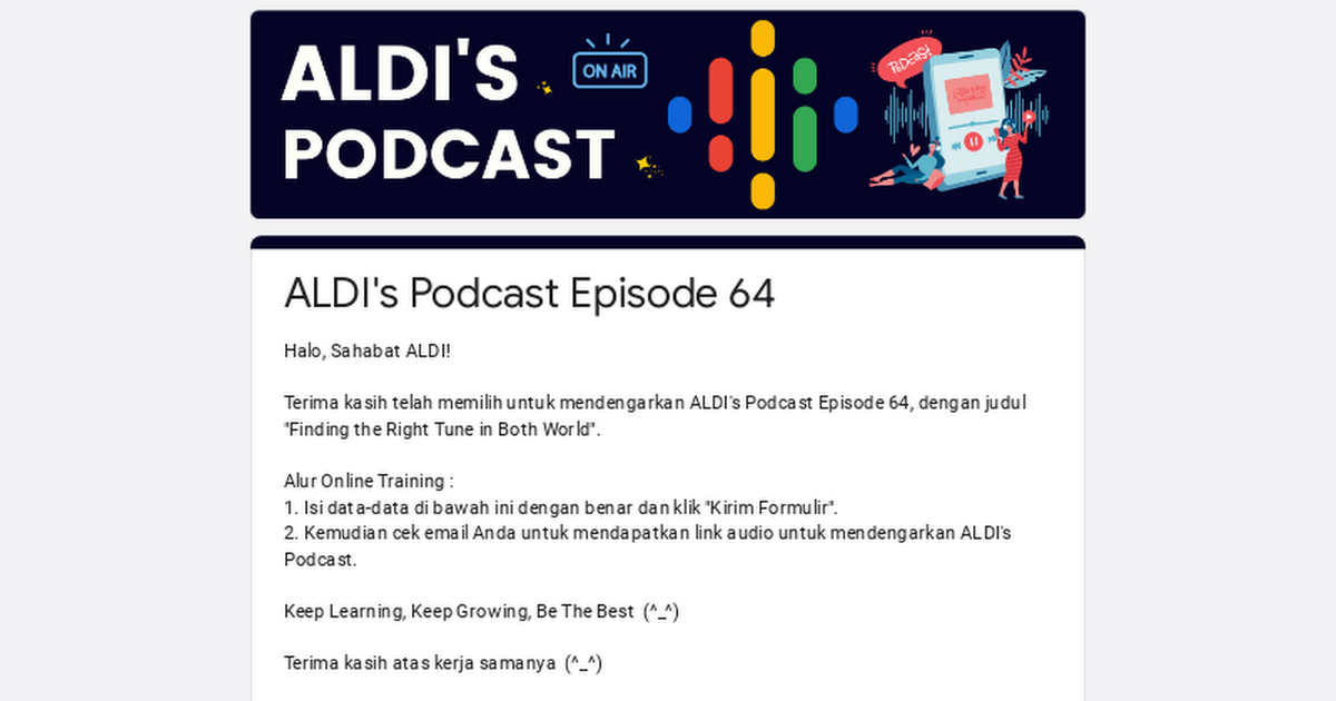 ALDI Training List Linktree