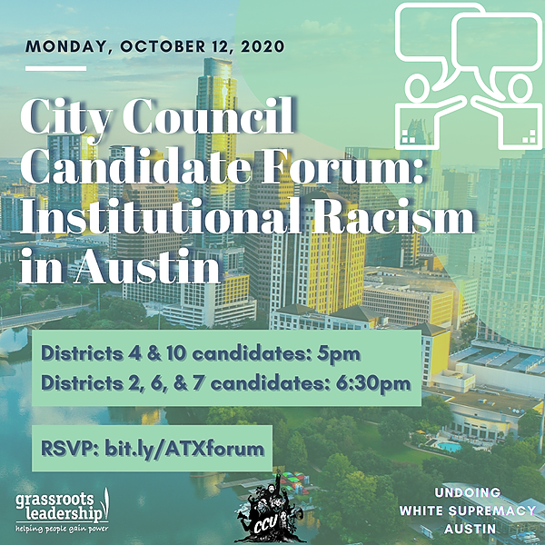 Austin City Council Candidate Forum - October 12
