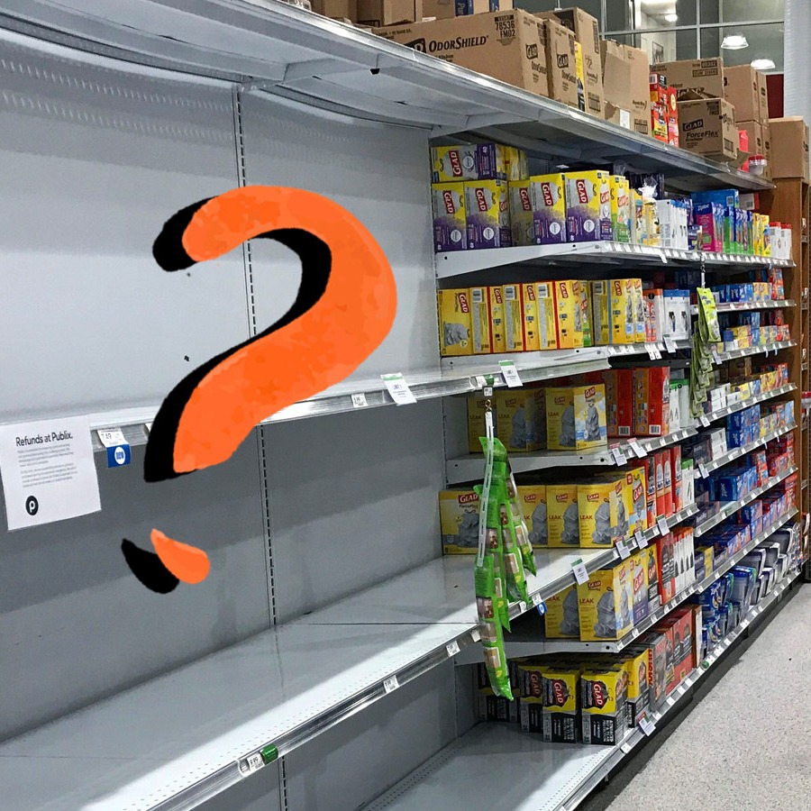 How coronavirus creates empty shelves and toilet paper shortages