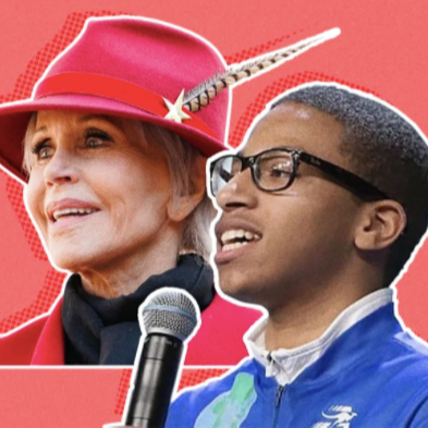 Jane Fonda & Jerome Foster II in conversation